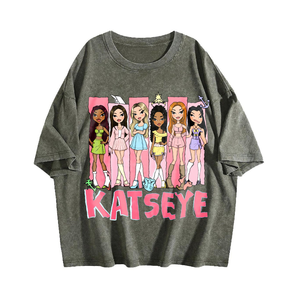 Katseye Music Vintage Washed T-Shirt product image 4