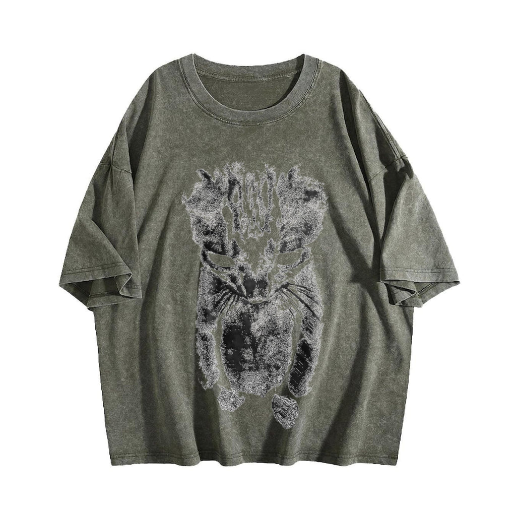 Sad Meme Cat Vintage Washed T-Shirt product image 4