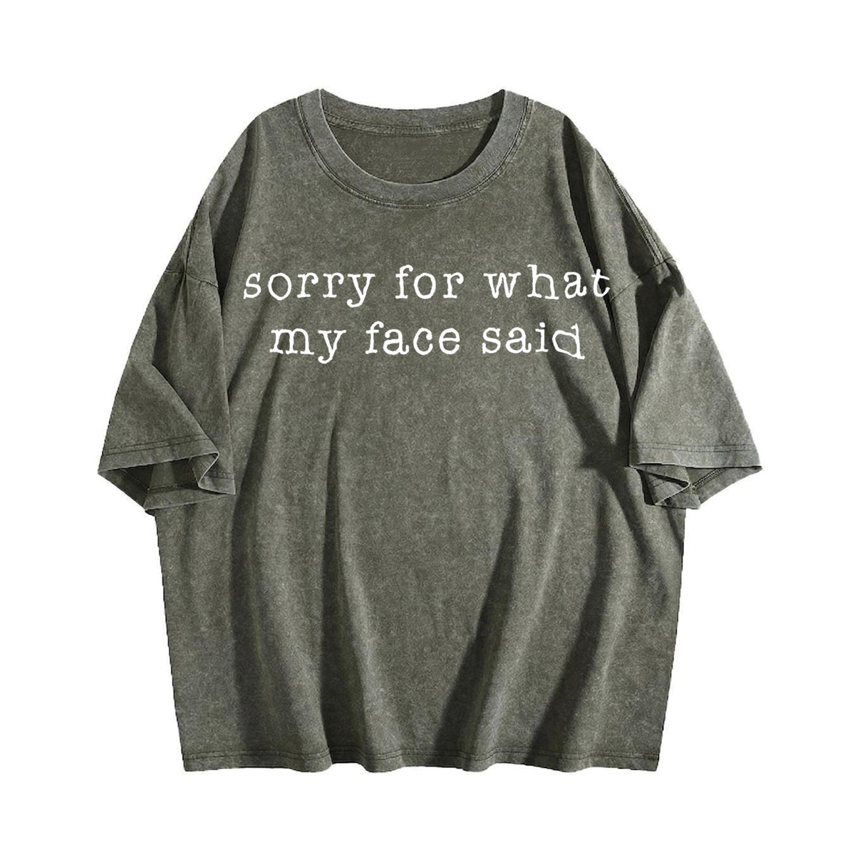 Sorry For What My Face Said Vintage Washed T-Shirt product image 4