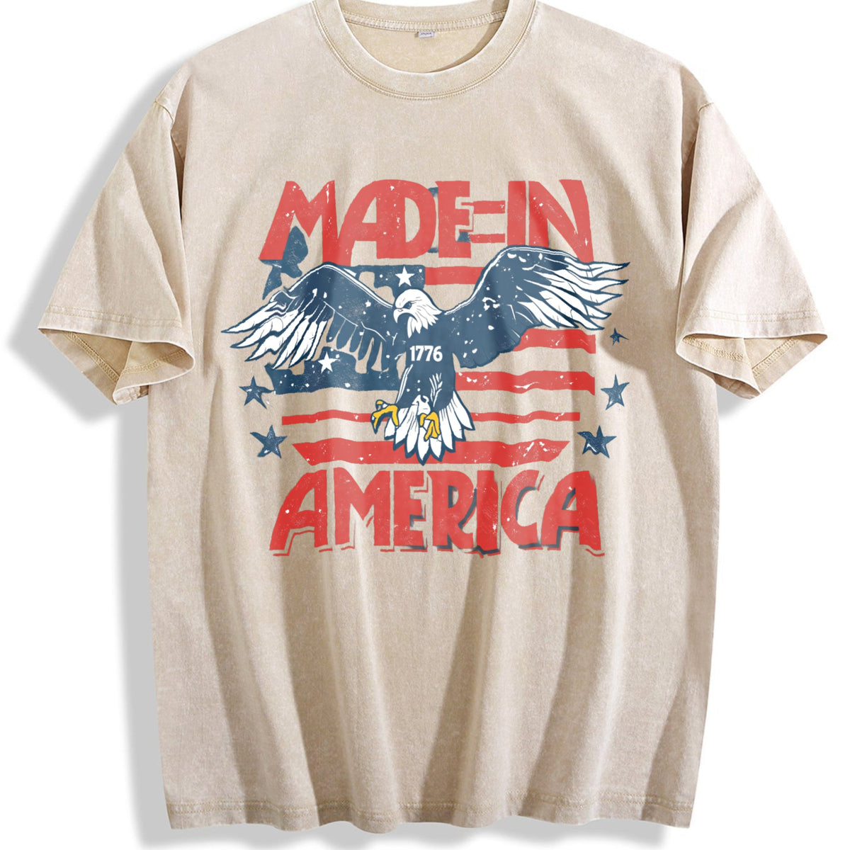 Eagle Made In America 4th Of July Vintage Washed T-Shirt product image 1