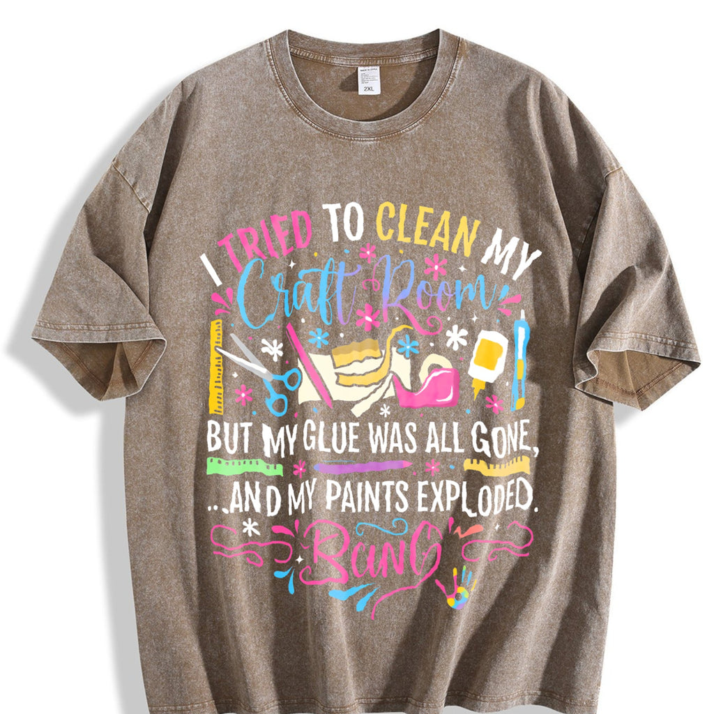 Craft Chaos Queen Vintage Washed T-Shirt product image 3