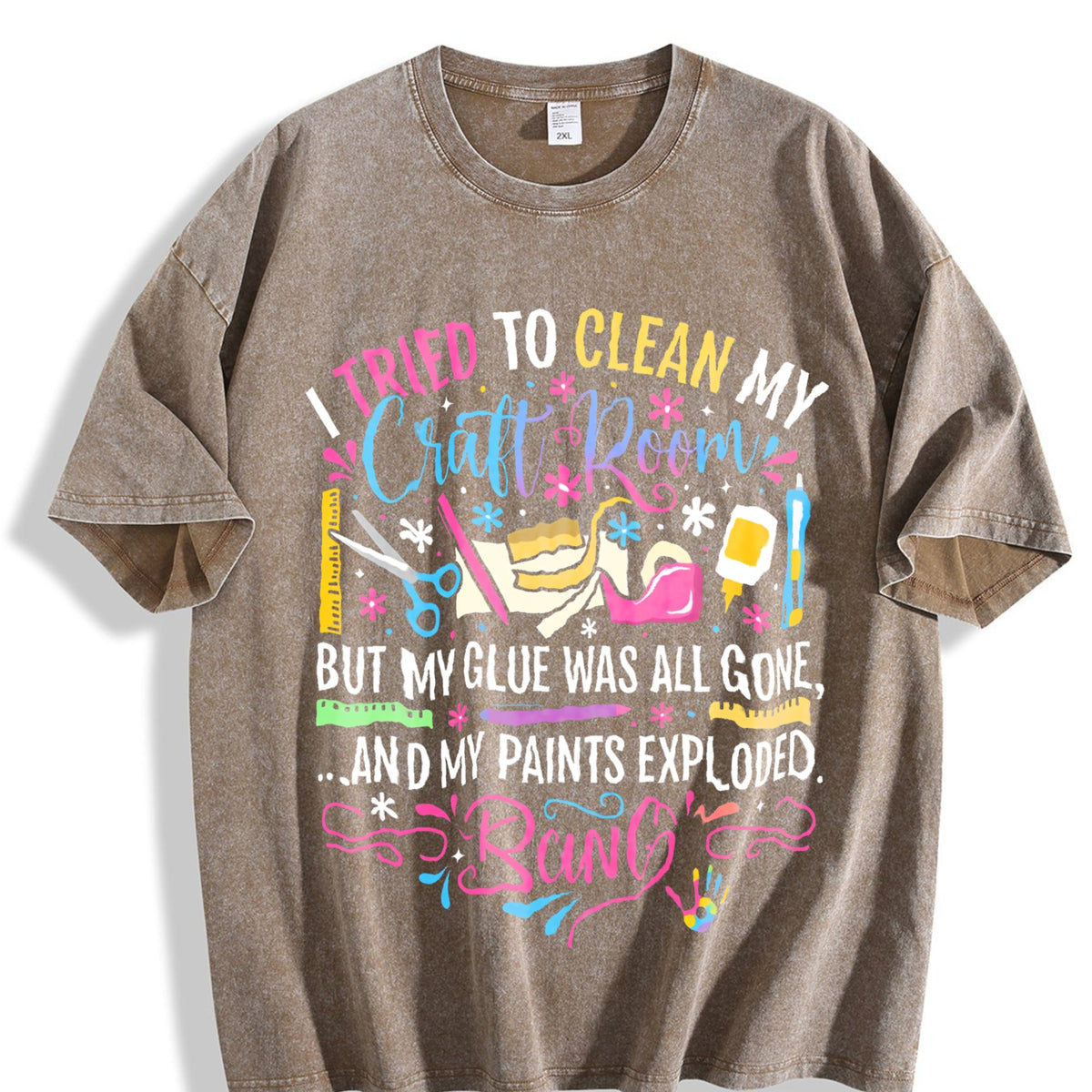 Craft Chaos Queen Vintage Washed T-Shirt product image 3