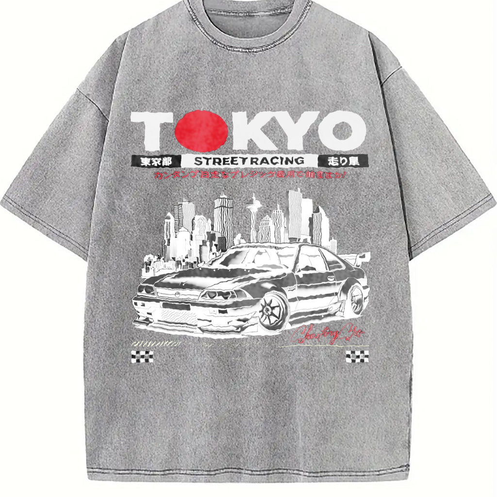 Tokyo Racing Car Vintage Washed T-Shirt product image 5