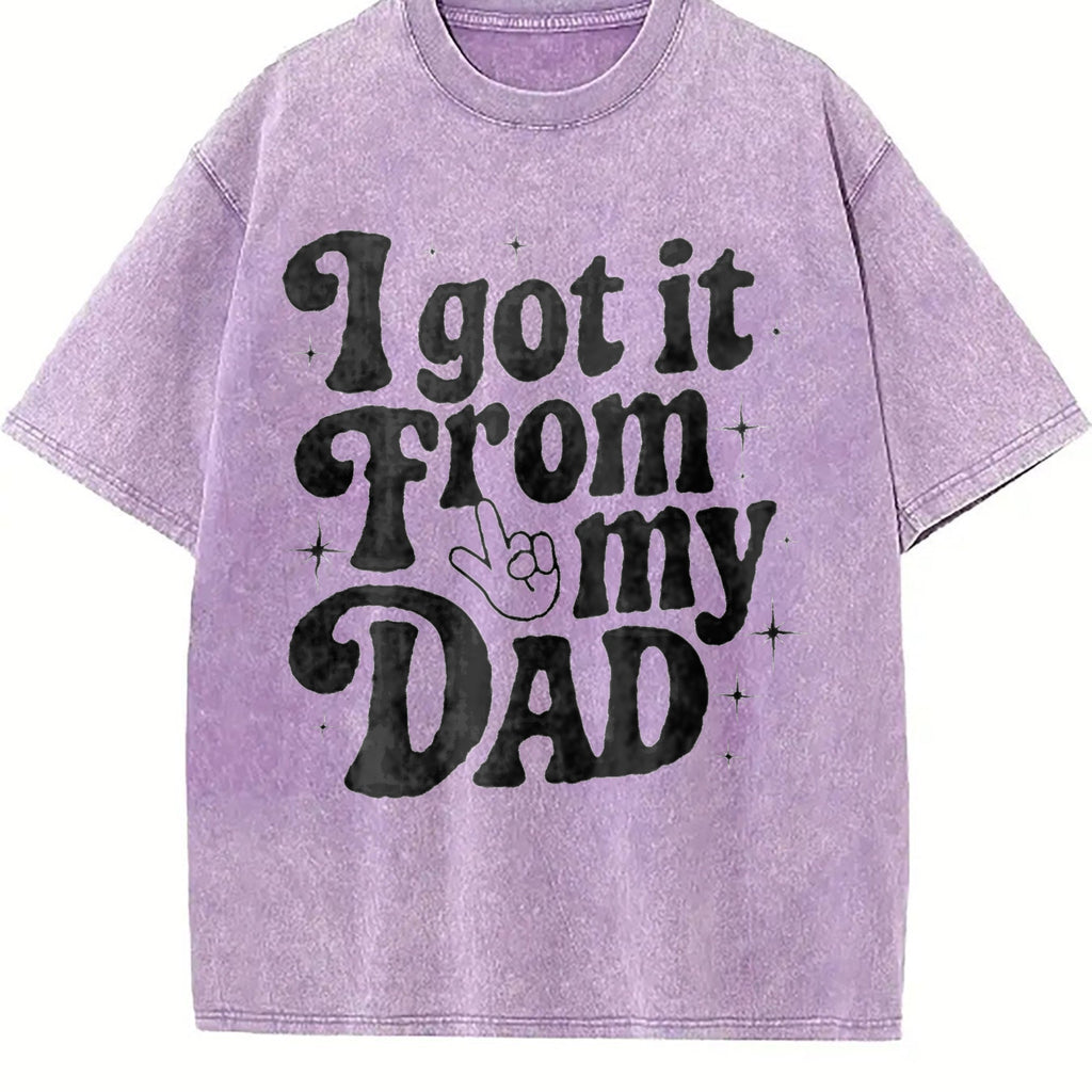 I Got It From My Dad Vintage Washed T-Shirt product image 6