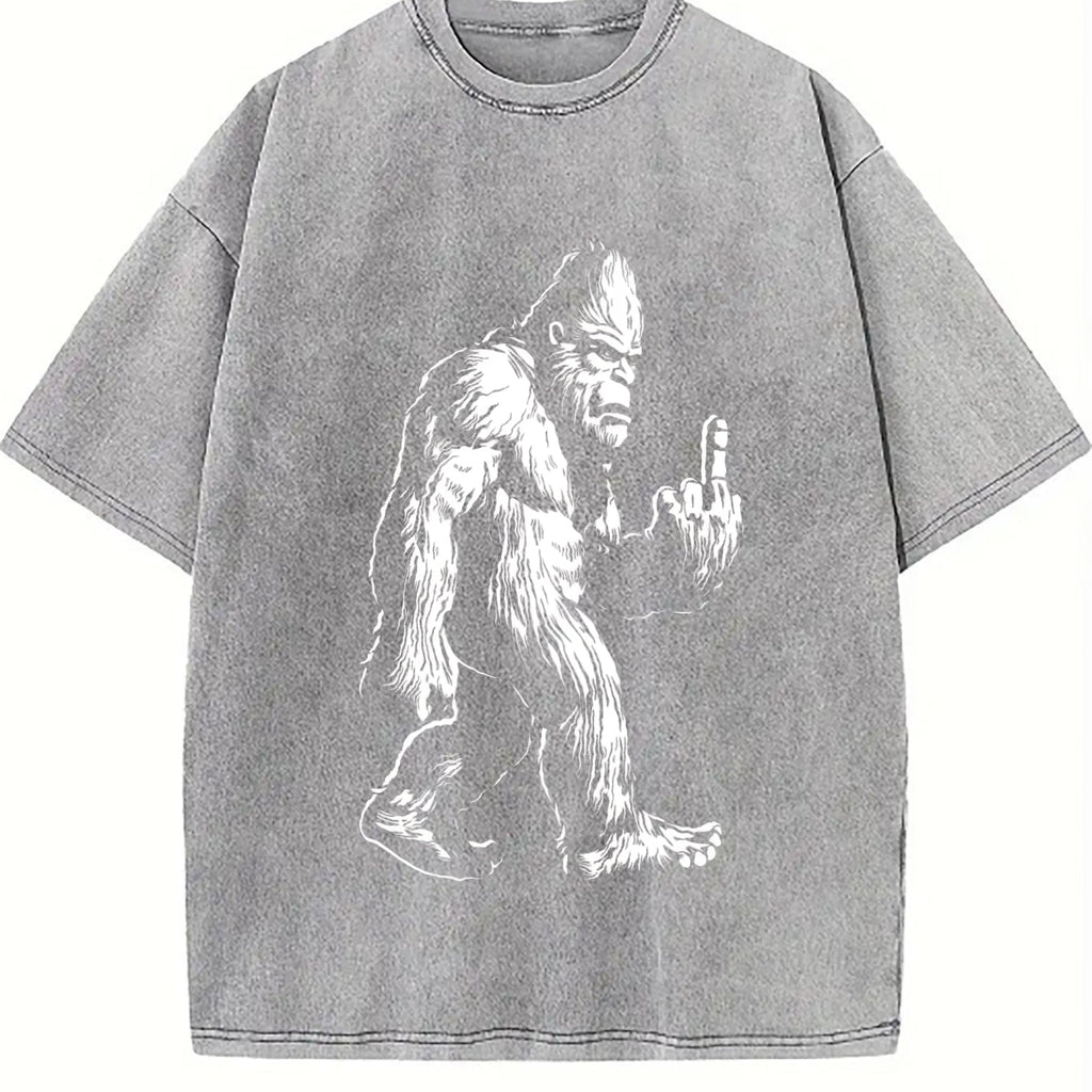 Bigfoot Middle Finger 90s Vintage Washed T-Shirt product image 5