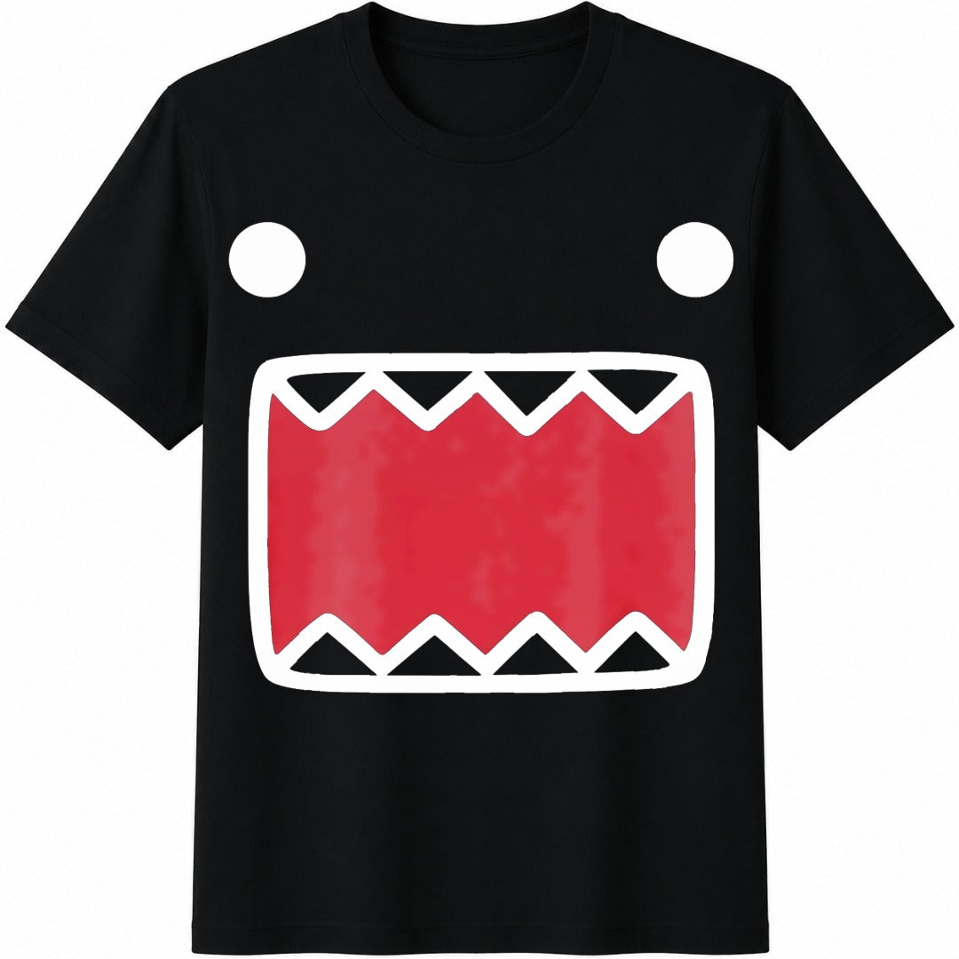 Y2K Domokun Babyface T Crazy Crew Collar Adult100 Cotton product image 1