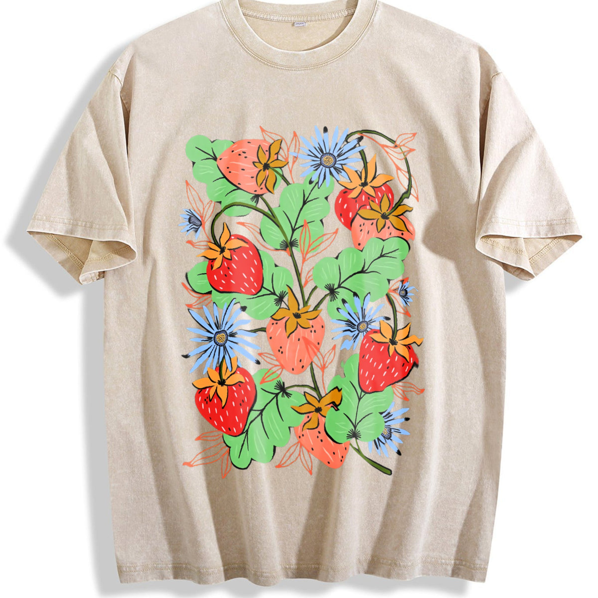 Strawberry Garden Roaming Vintage Washed T-Shirt product image 1