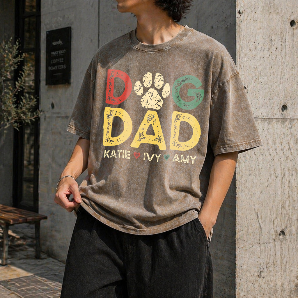 Dog Dad Vintage Washed T-Shirt product image 3