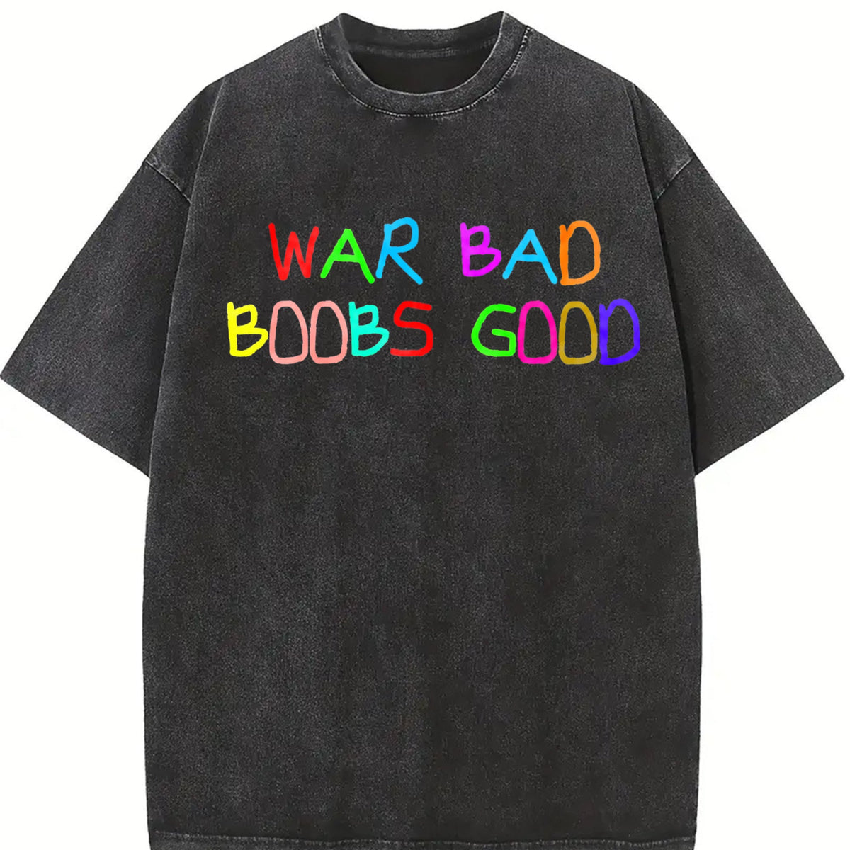 Funny War Bad Boobs Good Vintage Washed T-Shirt product image 2