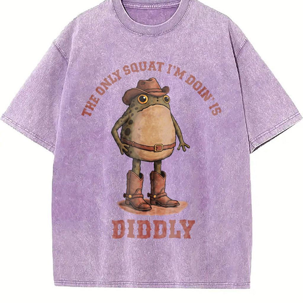 Only Squat I'm Doin' Is Diddly Vintage Washed T-Shirt product image 6