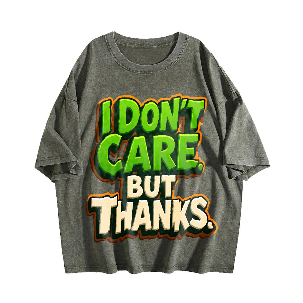 I Dont Care But Thanks Vintage Washed T-Shirt product image 4