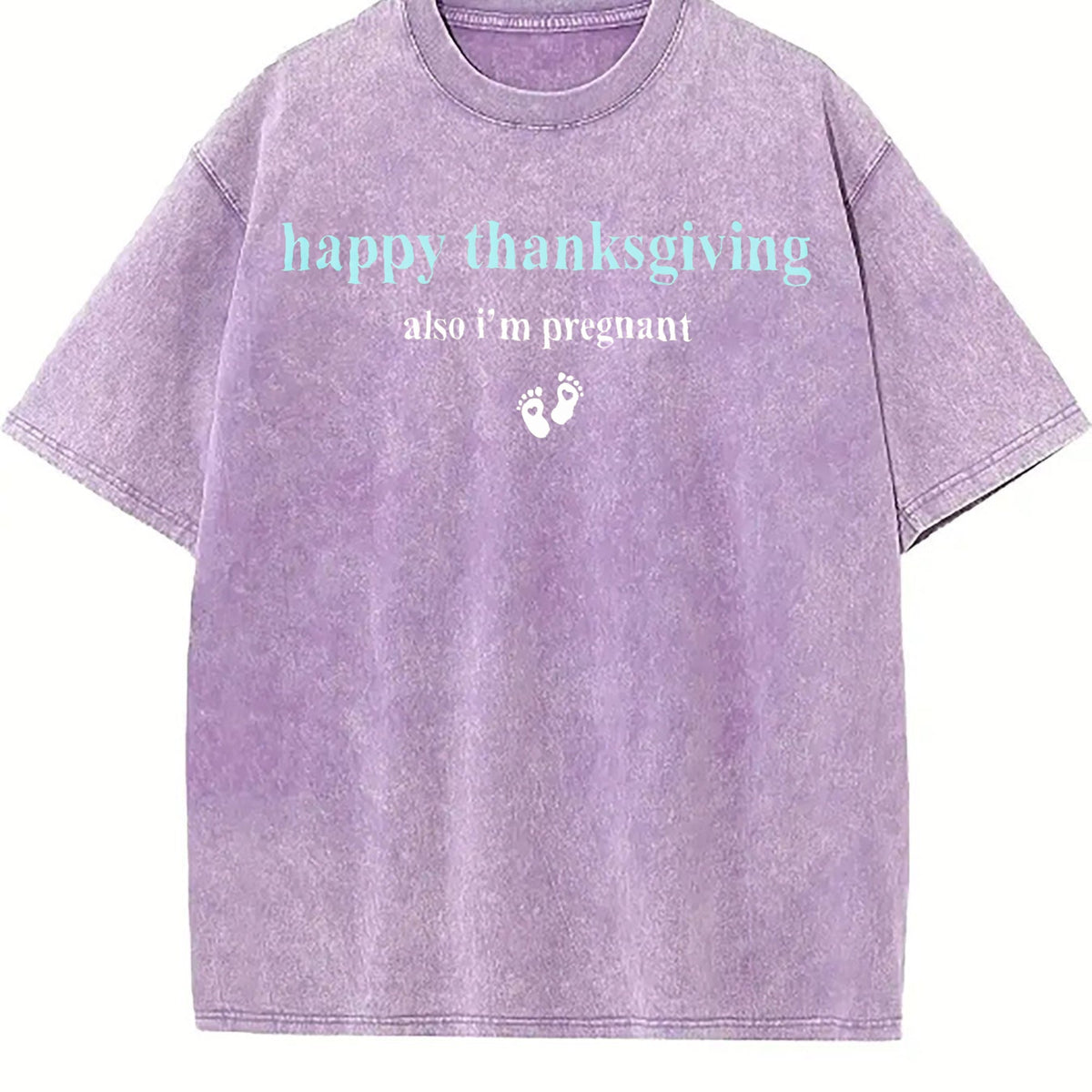 Thanksgiving Pregnancy Reveal Vintage Washed T-Shirt product image 6