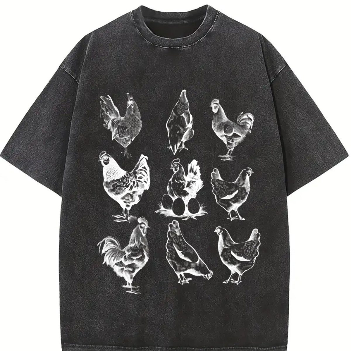 Chickens 1990s Vintage Washed T-Shirt product image 2