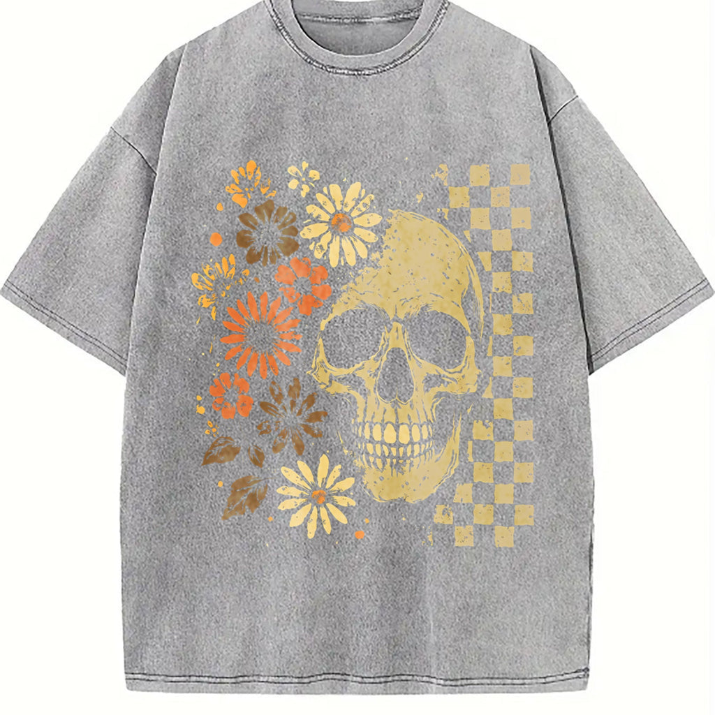 Boho Skull Vintage Washed T-Shirt product image 5