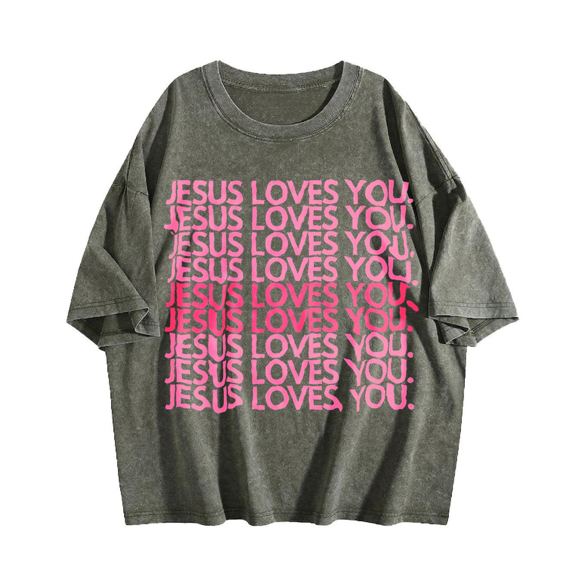 Jesus Loves You Pink Christian Faith Religious Quote product image 4
