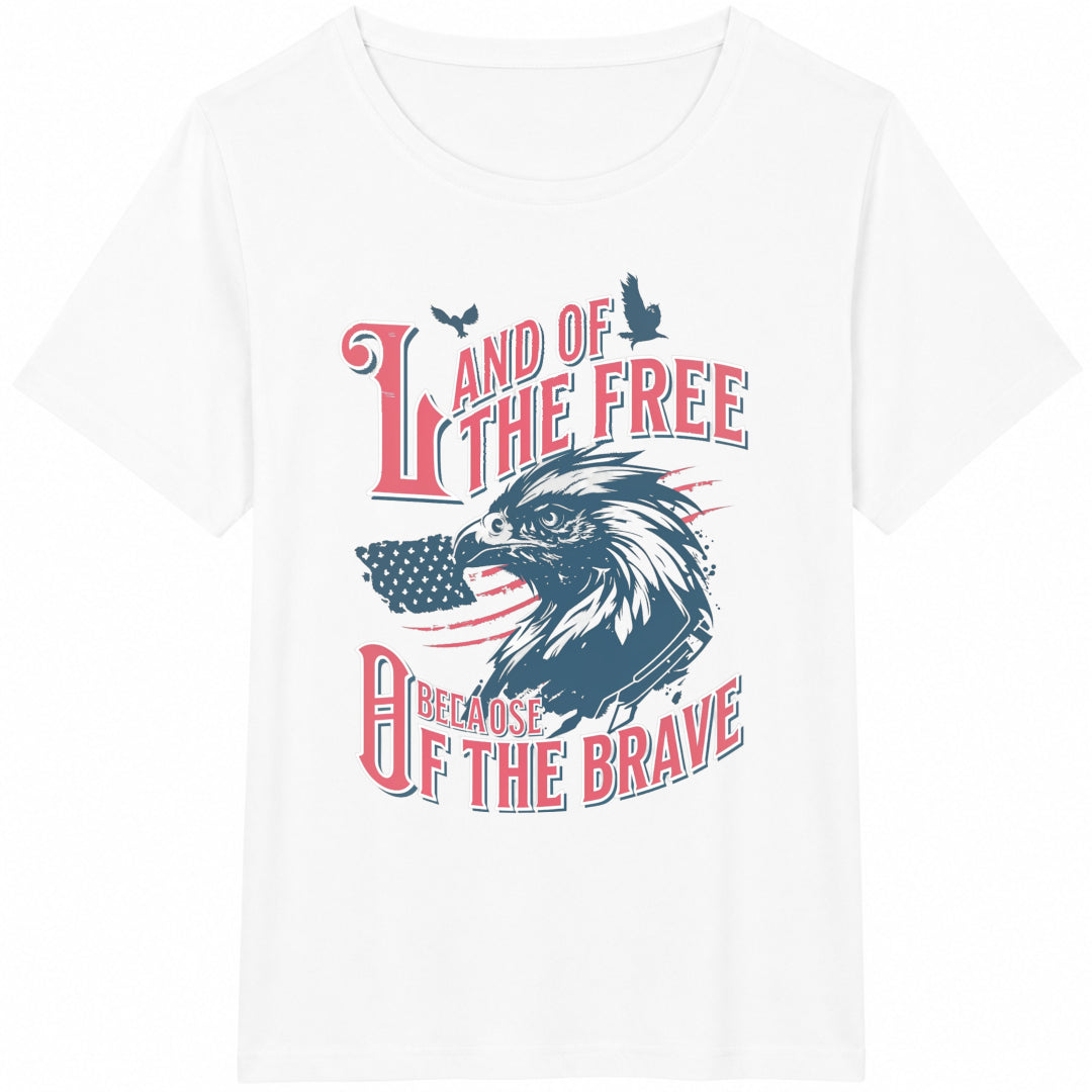 Land Of The Free Because Of Brave Fourth Of July Cotton product image 2
