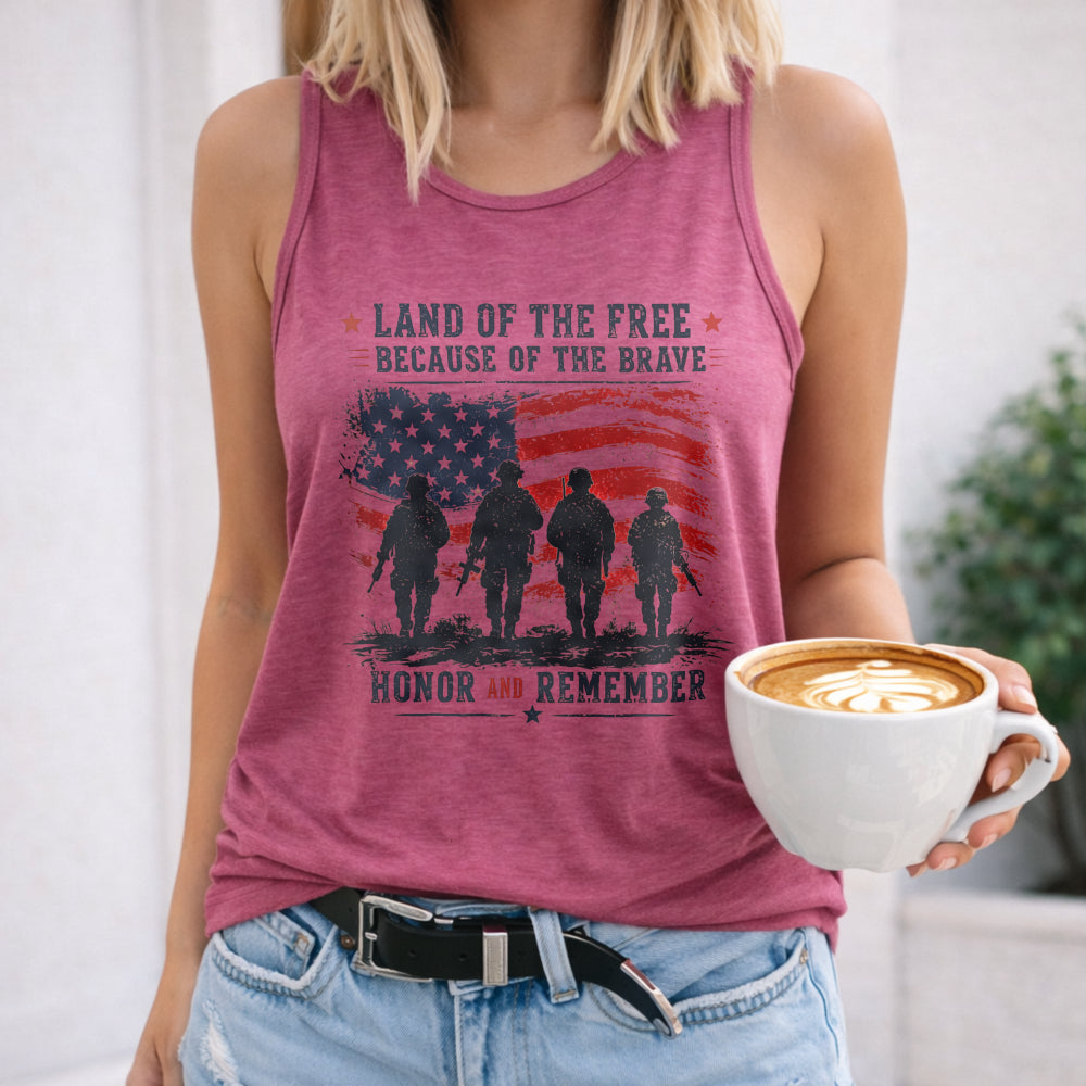 Land Of The Free Because Of The Brave Women's Tank Top