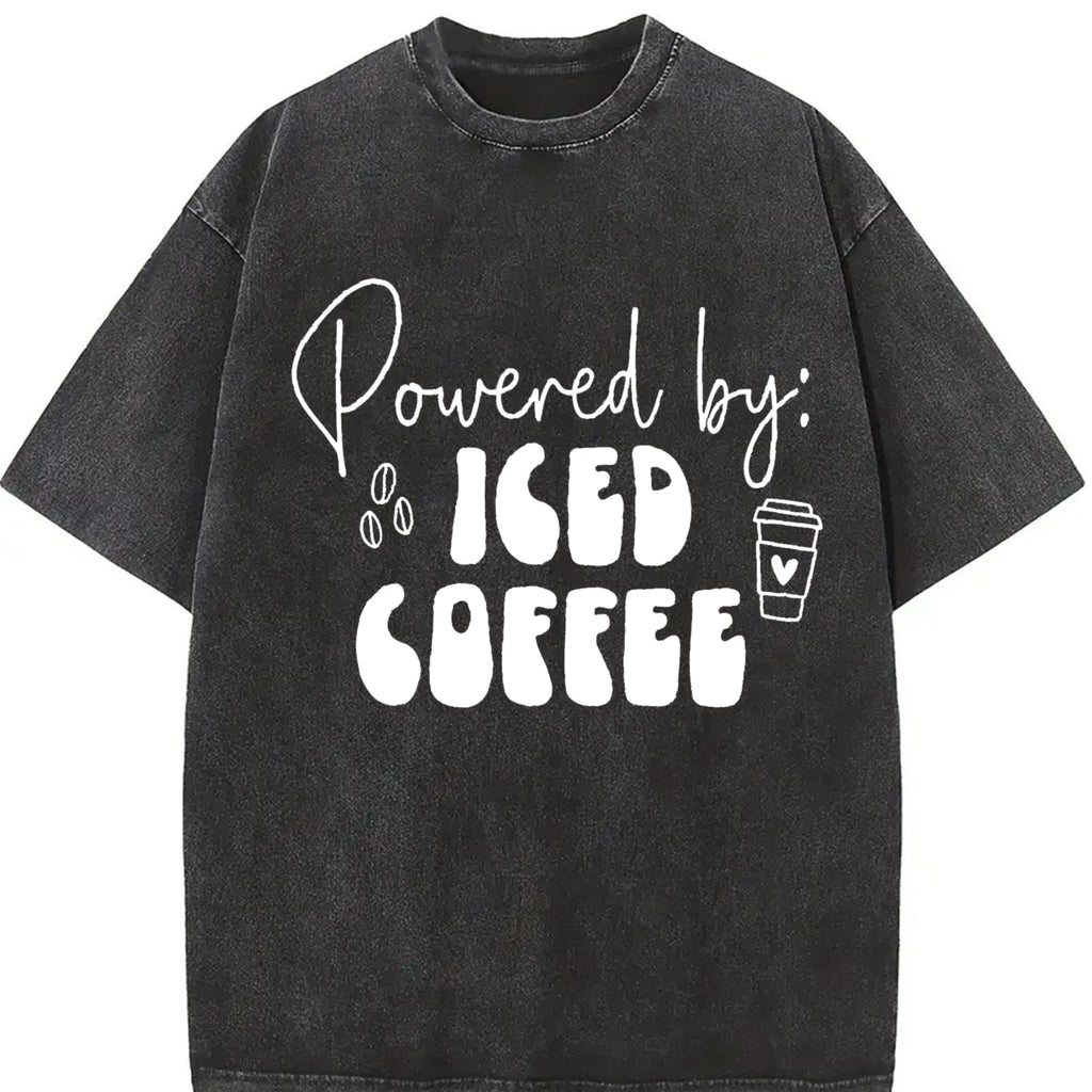 Powered By Iced Coffee Vintage Washed T-Shirt product image 2