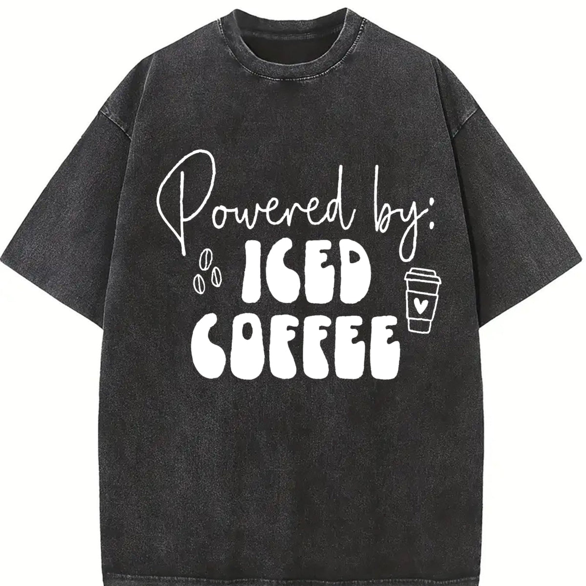 Powered By Iced Coffee Vintage Washed T-Shirt product image 2