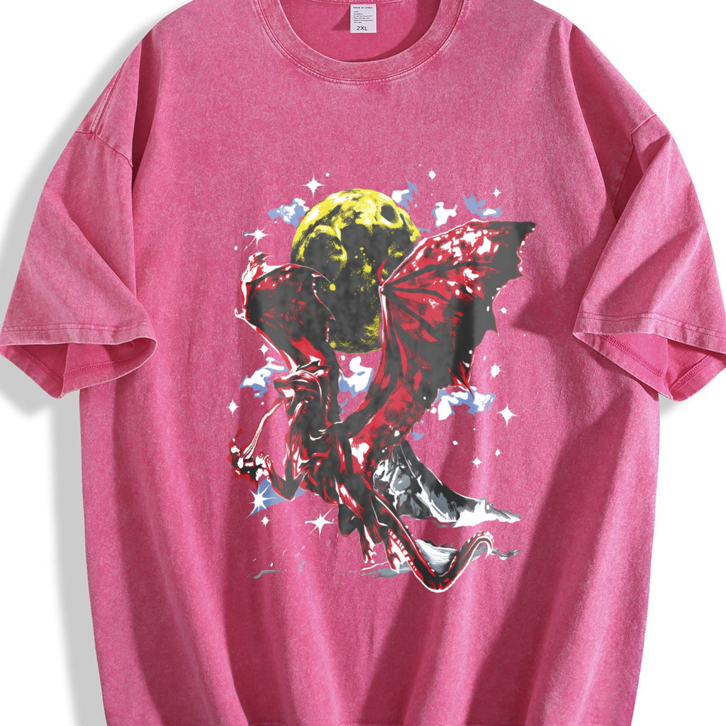 Fantasy Dragon Y2K Vintage Washed T-Shirt product image 7