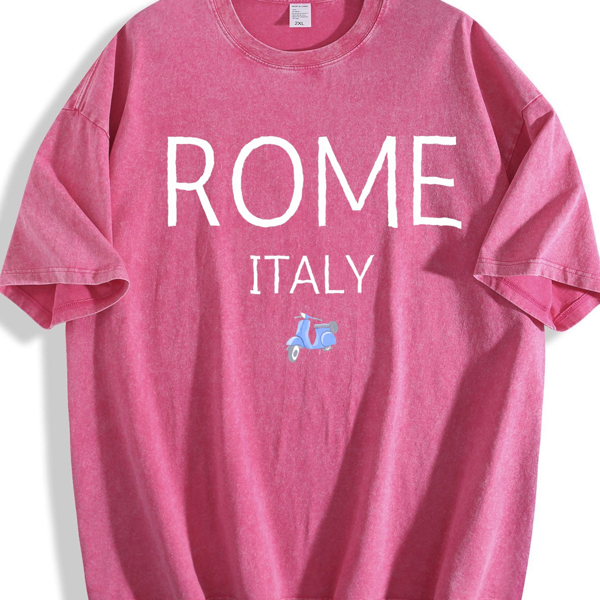Rome Italy Vespa Vintage Washed T-Shirt product image 7