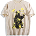 Bear Moose Drinking Beer 90s Vintage Washed T-Shirt product image 1