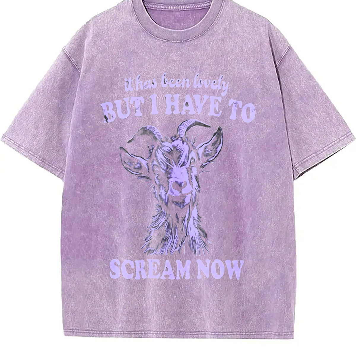 Funny Goat I Have To Scream Now 90's Vintage Washed T-Shirt product image 6