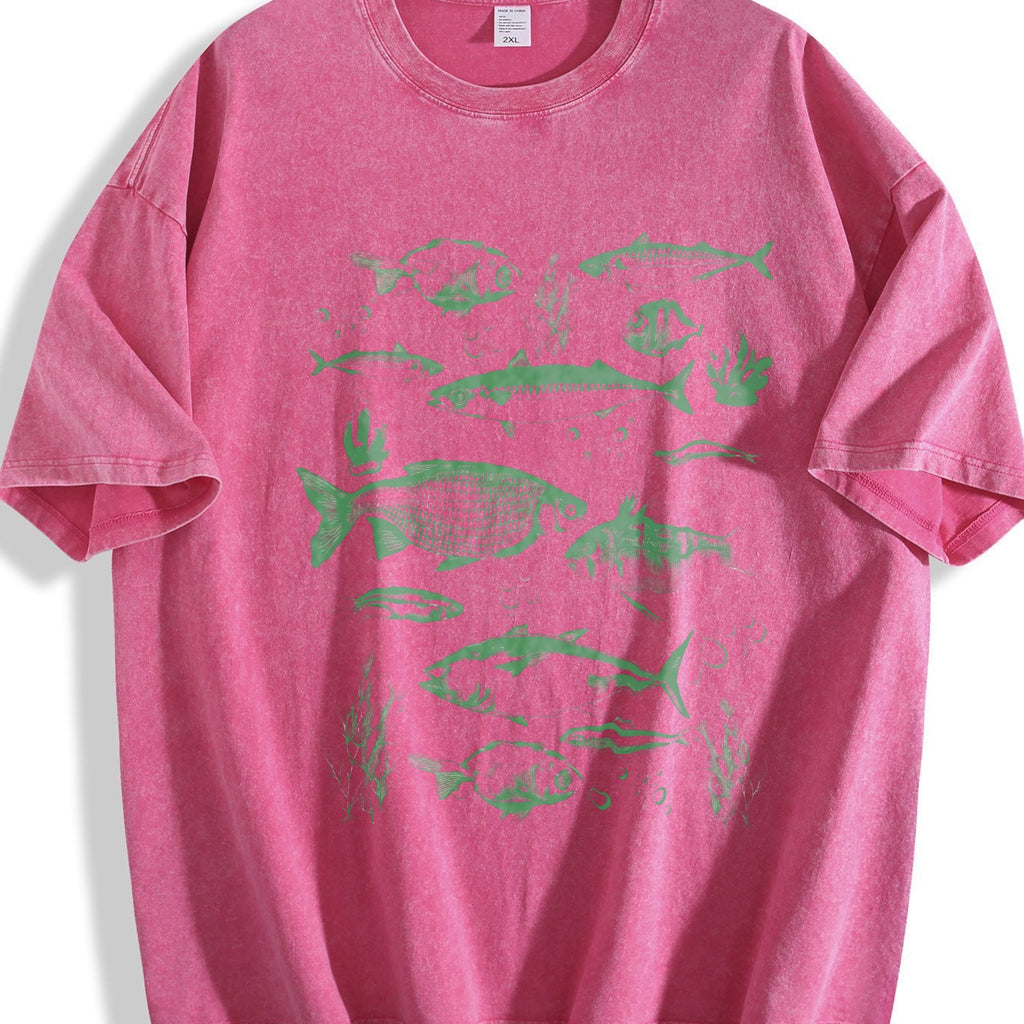 Fish Tattoo Vintage Washed T-Shirt product image 7