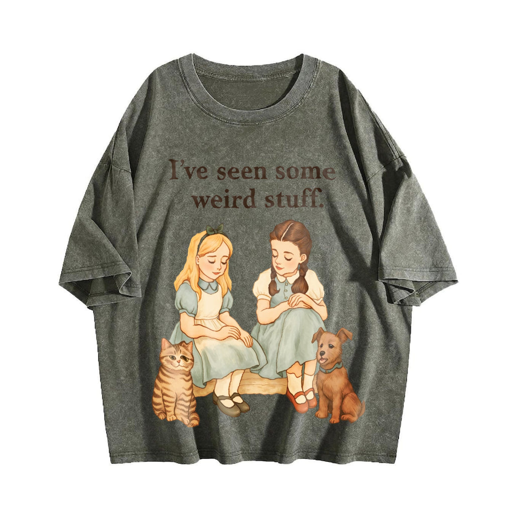 Weird Stuff Quote Vintage Washed T-Shirt product image 4