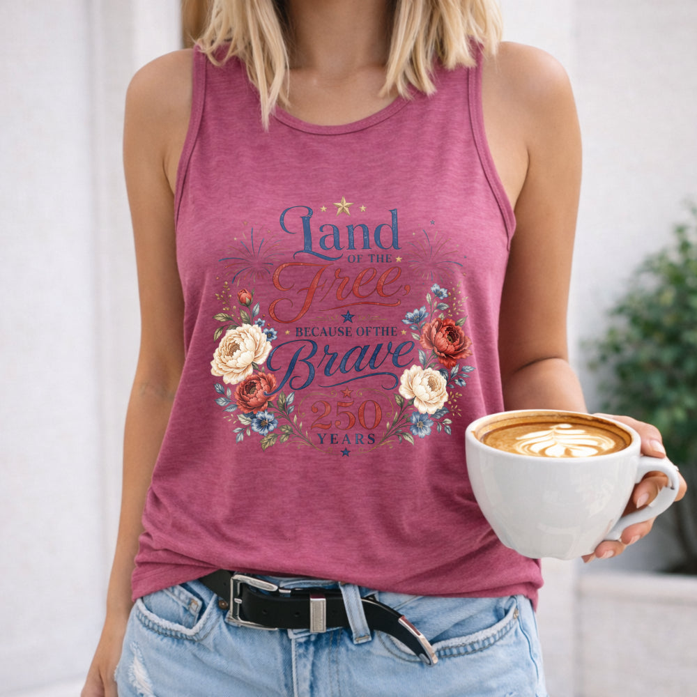 Land Of The Free Because Of The Brave Women's Tank Top