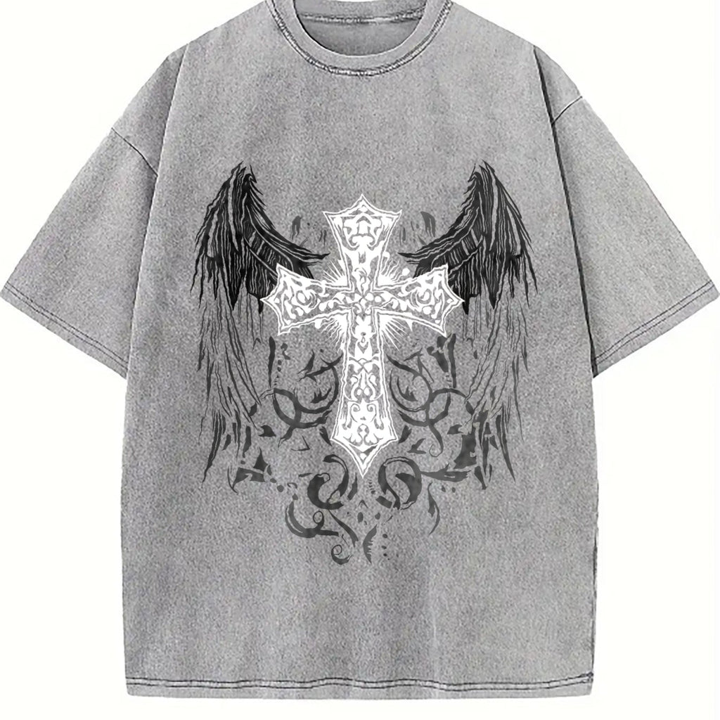 Gothic Lover + Ornate Angel Wing Cross + Sand- Feel Vintage product image 5