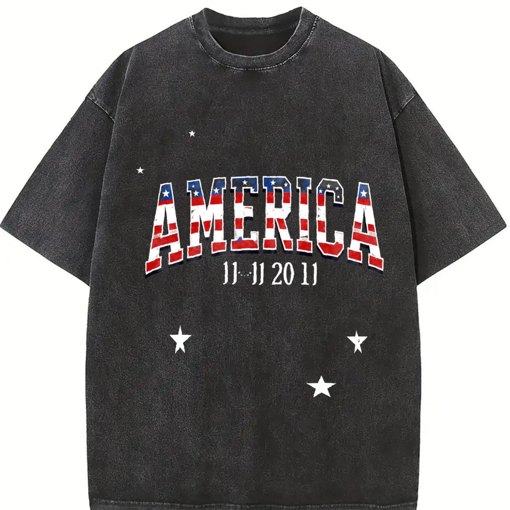 Revival Enthusiast Ink With Flag Motif Feel Vintage Washed product image 2