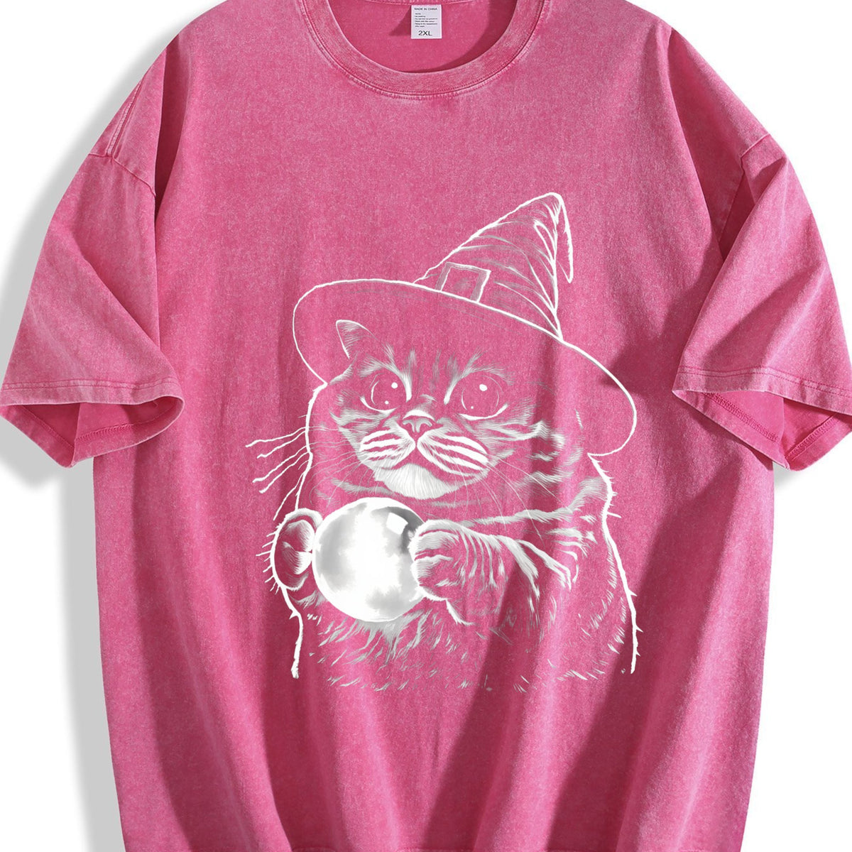 Witch Cat Vintage Washed T-Shirt product image 7