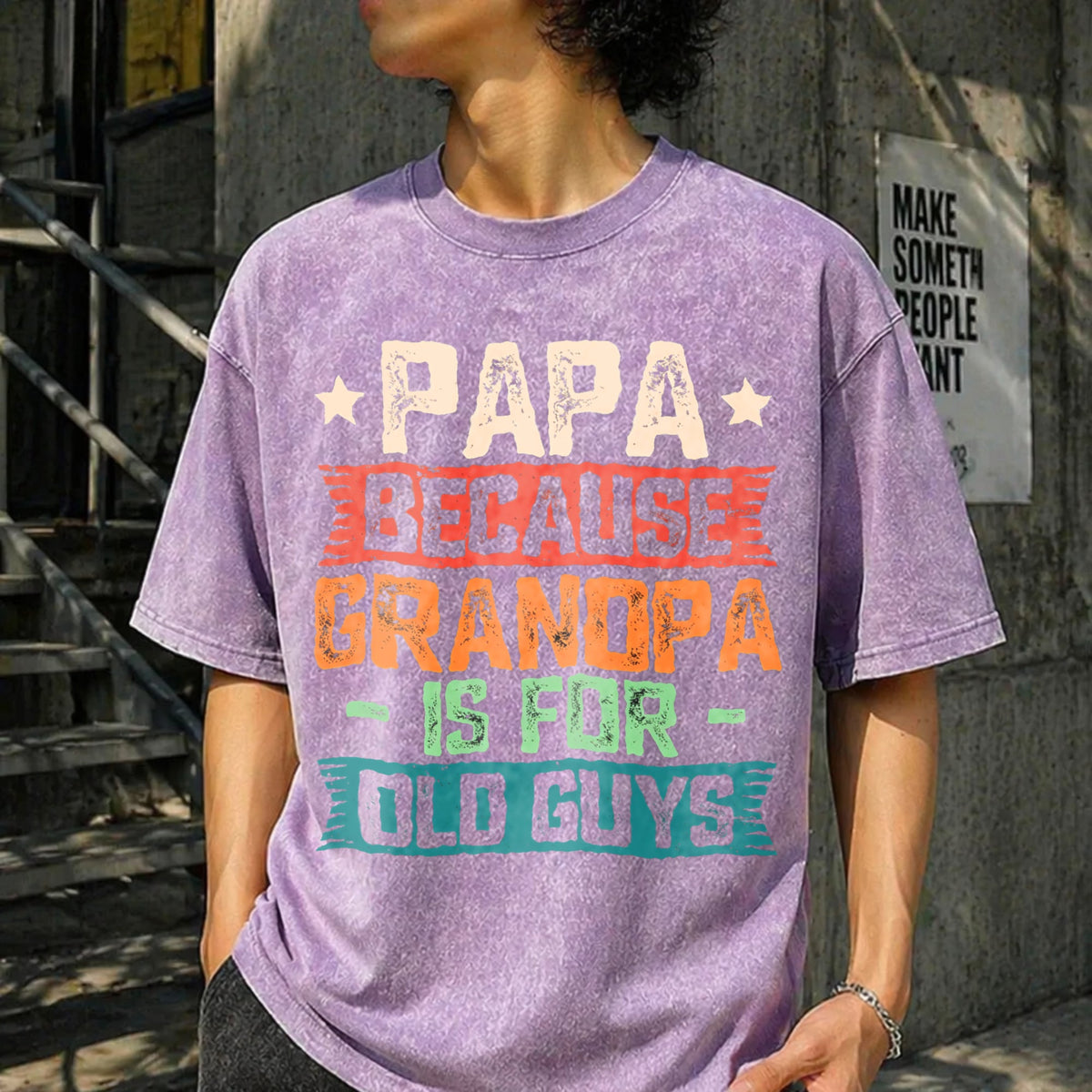 Papa Because Grandpa Is For Old Guys Funny Dad Vintage product image 6