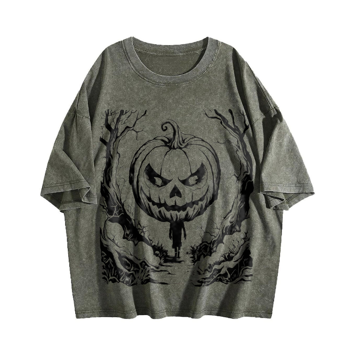 Halloween Scene 90s Vintage Washed T-Shirt product image 4