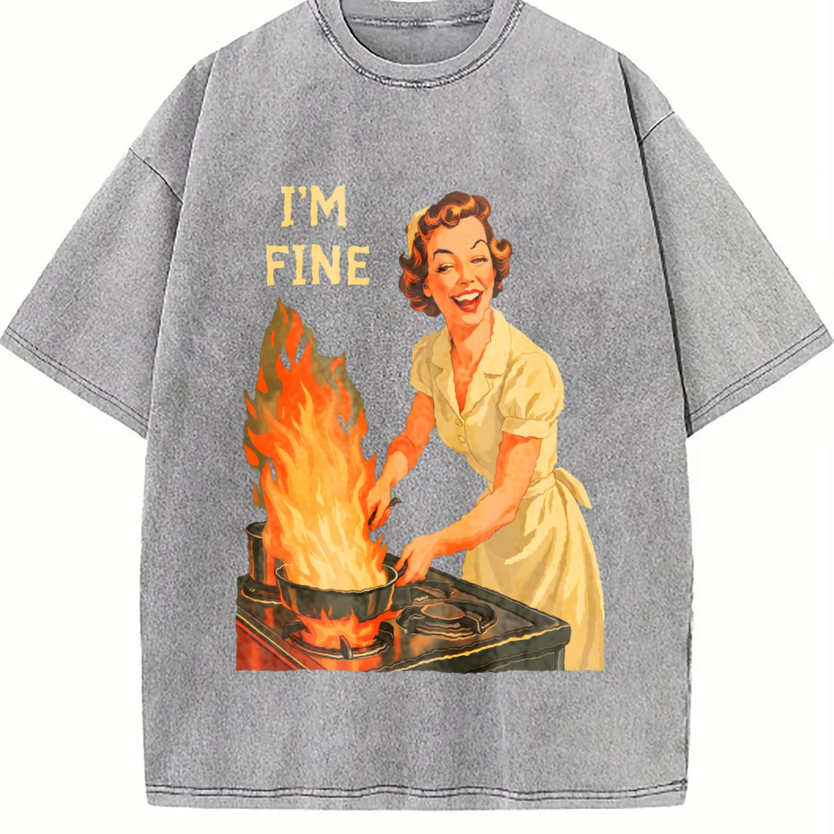 I'm Fine - Funny Housewife - Sarcastic For USA Vintage product image 5