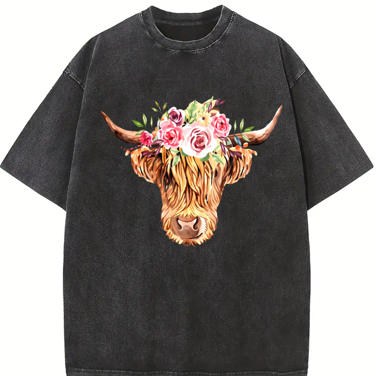 Highland Cow Vintage Washed T-Shirt product image 2