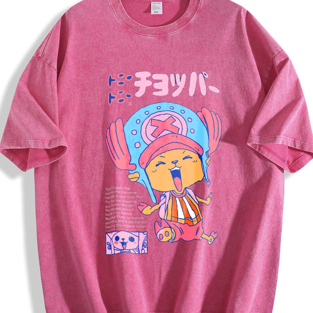 Black One Piece Tony Chopper Vintage Washed T-Shirt product image 7