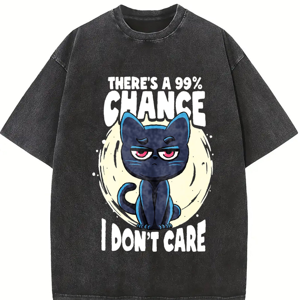 Funny 99 Chance I Don't Care Vintage Washed T-Shirt product image 2
