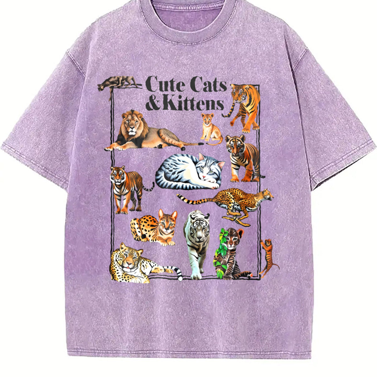 Cute Cats & Kittens Vintage Washed T-Shirt product image 6