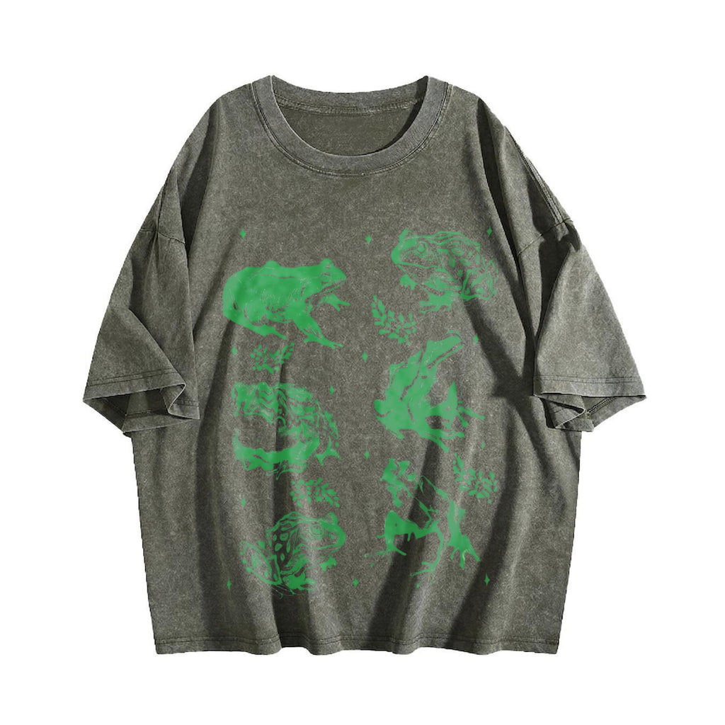 Frog Tattoo Vintage Washed T-Shirt product image 4