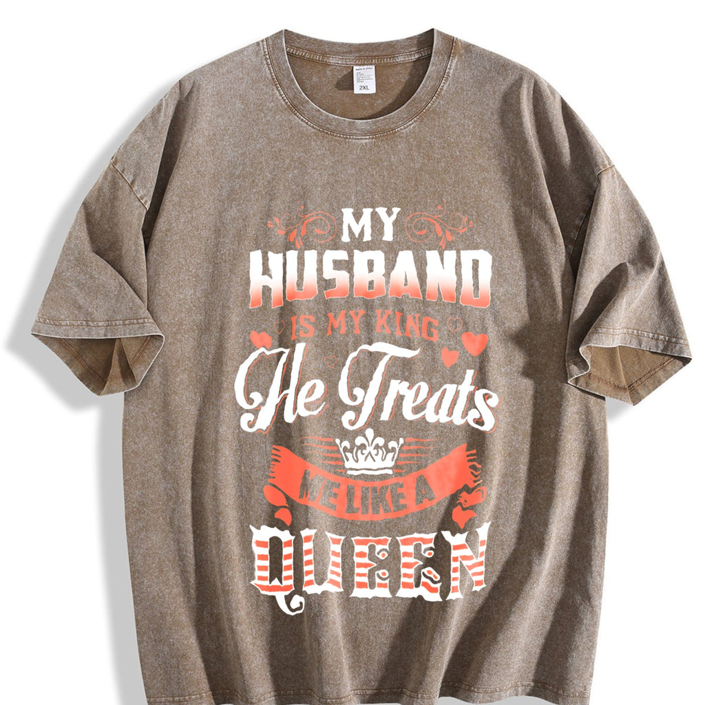 Funny Daughter Wife Slogan Vintage Washed T-Shirt product image 3