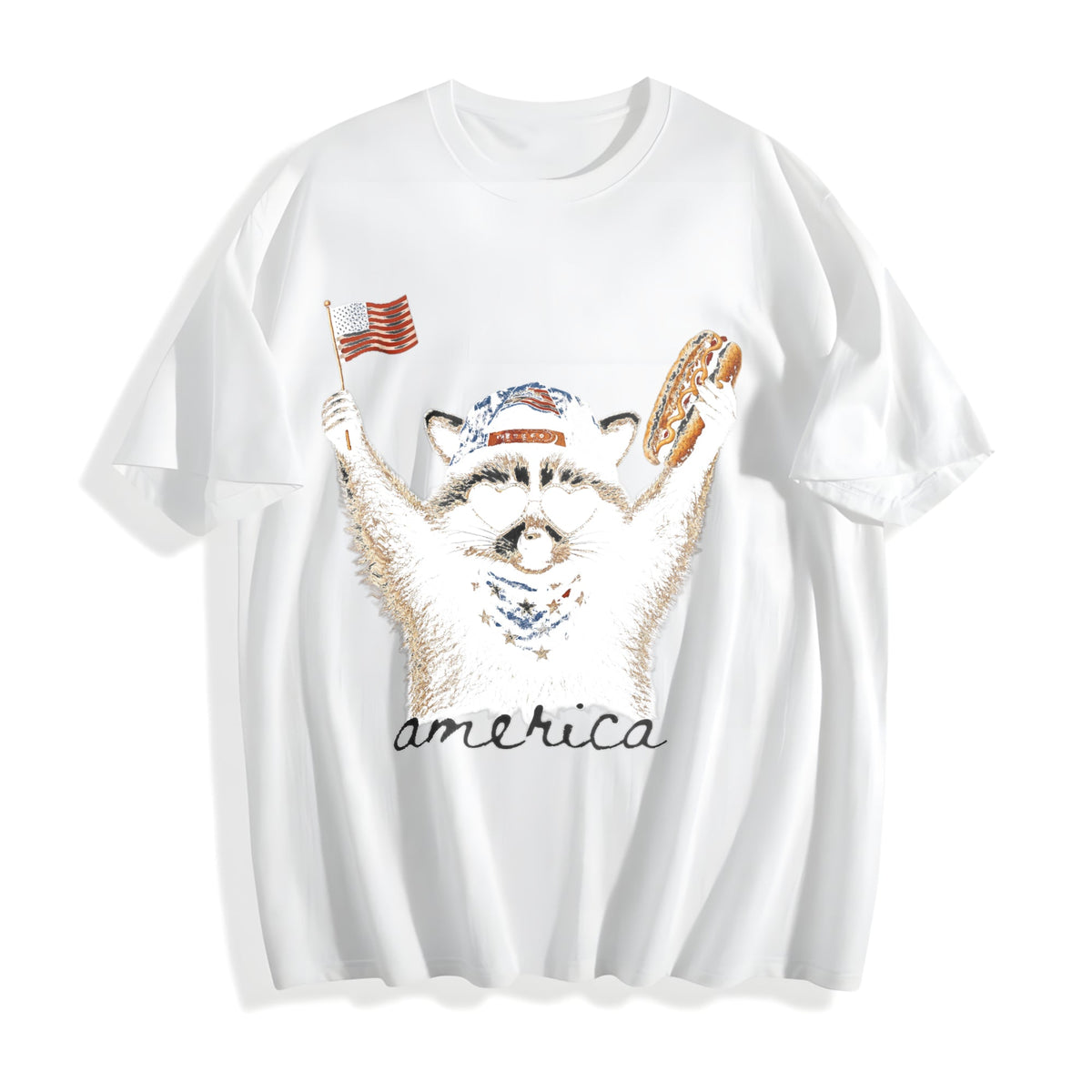 Funny Patriotic Raccoon America 4th Of July Lover USA product image 2