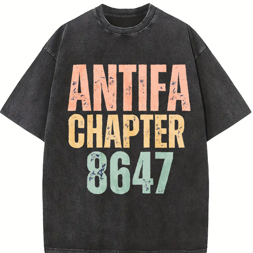 Antifa Chapter 8647 Bella Canvas Vintage Washed T-Shirt product image 2