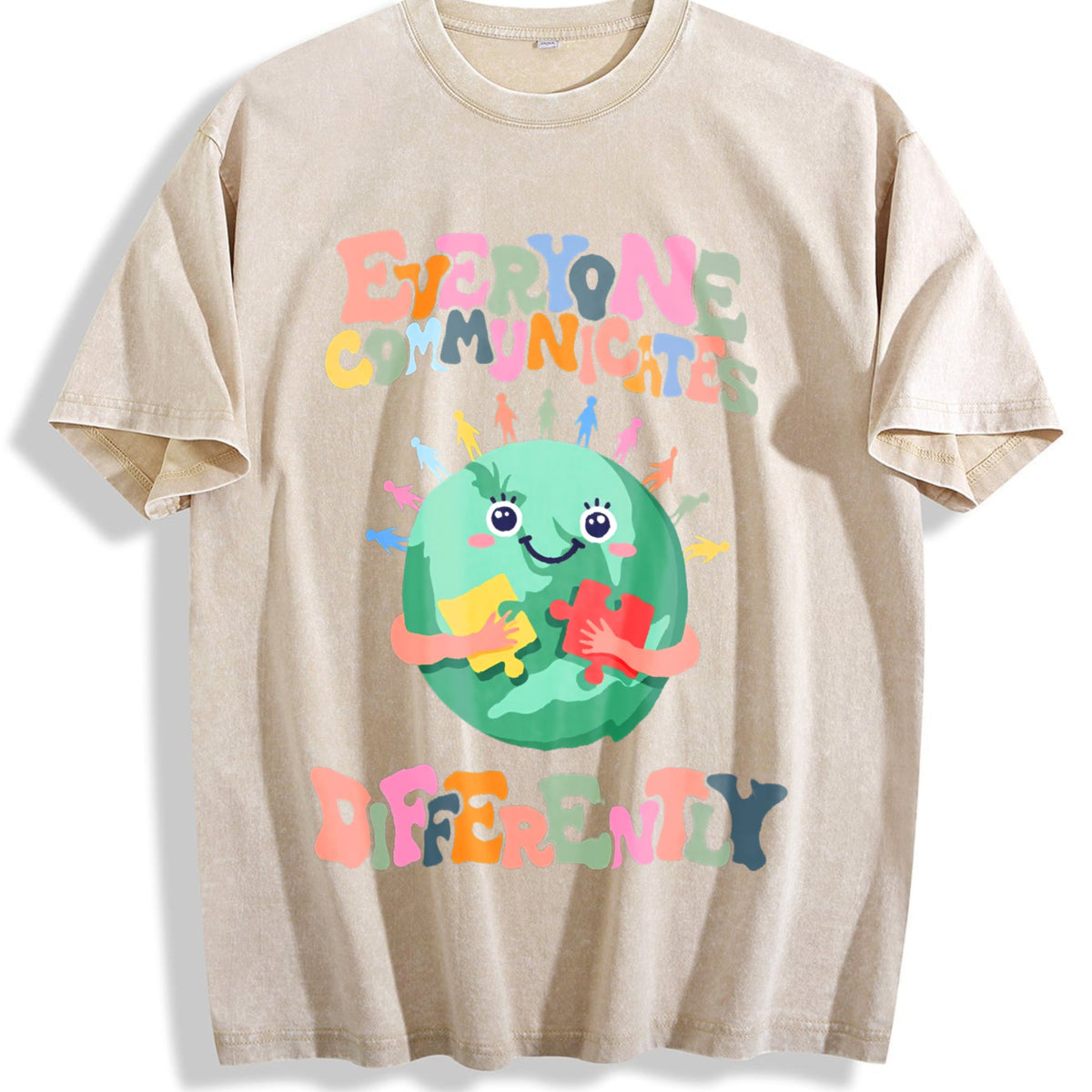 Everyone Communicates Differently Vintage Washed T-Shirt product image 1