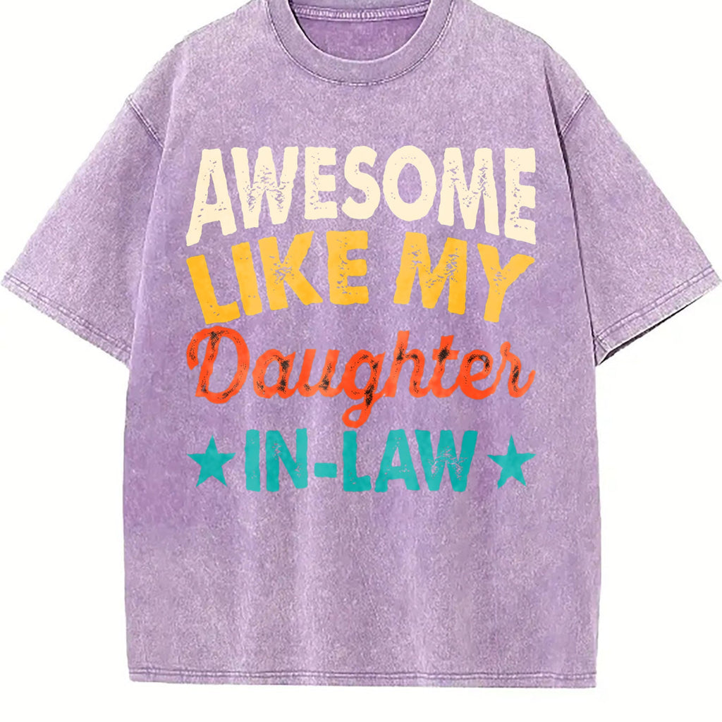 Awesome Like My Daughter In Law Vintage Washed T-Shirt product image 5