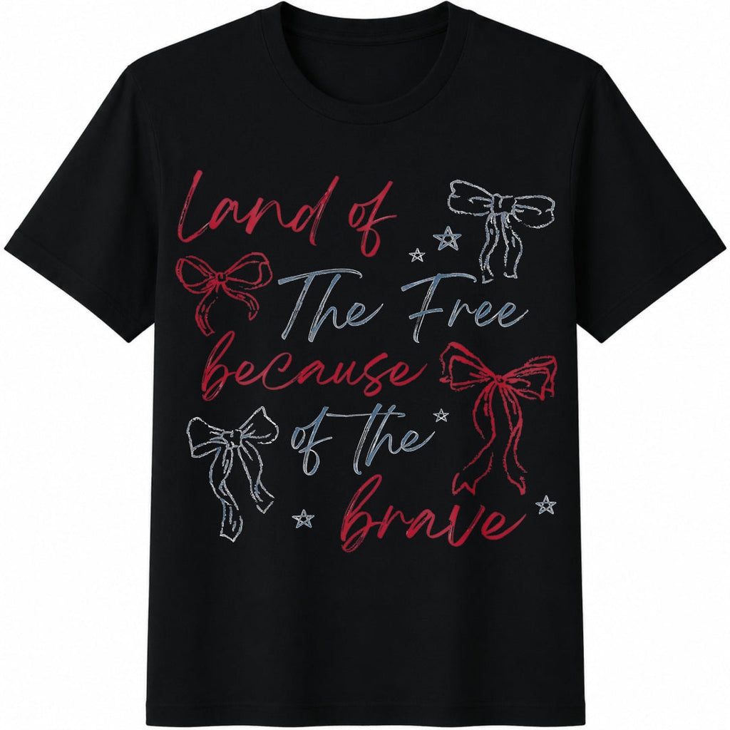 Land Of The Free Because Of Brave Cotton T-Shirt product image 1