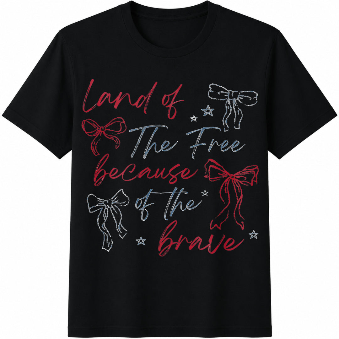 Land Of The Free Because Of Brave Cotton T-Shirt product image 1
