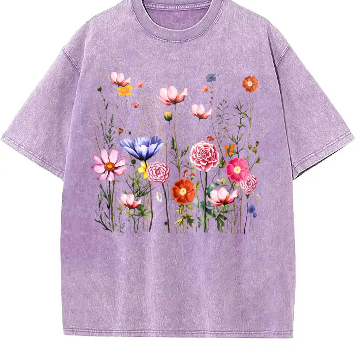 Subtle Floral Anti Trump Vintage Washed T-Shirt product image 6