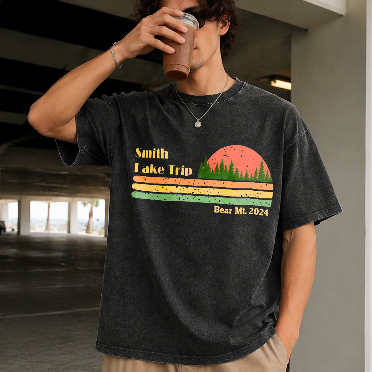 Camping Vintage Washed T-Shirt product image 2